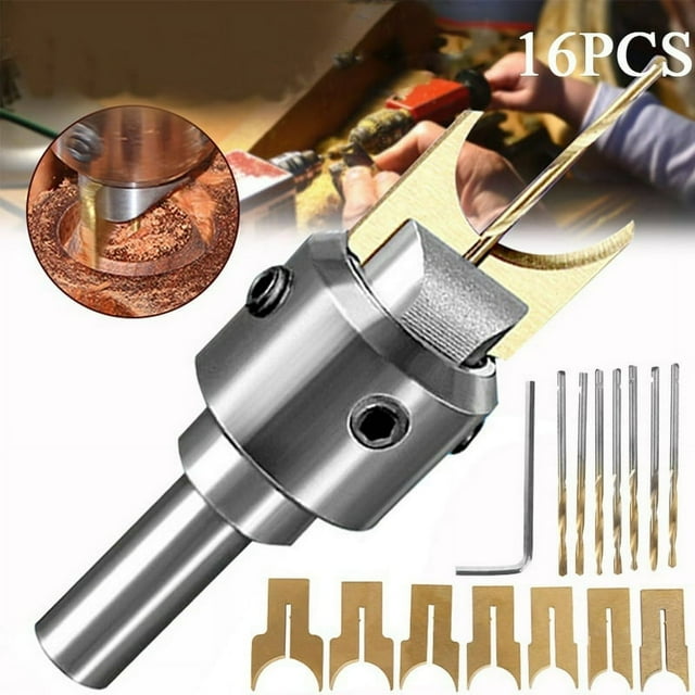 16PCS Pattern Wood Bead Maker Beads Woodworking Tool KitMaker Beads Wooden Bead Drill Bit Milling Cutter Set