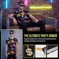 thumbnail image 5 of Alaiyaky 6 Pcs Mens 80s 90s Outfits Hip Hop Costumes Accessories Colorful T Shirt Set for Rock Disco Party, 5 of 8