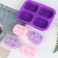 thumbnail image 4 of Billuyoard Molde antiadherente de silicona para velas de 4 orificios, moldes de resina epoxi, molde para Fondant hecho a mano, bandeja para hornear Kits para hacer jabón Billuyoard HA074978-00B, 4 of 6