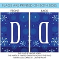 thumbnail image 4 of Toland Home Garden Winter Snowflakes Monogram D Personalized Winter Flag Double Sided 28x40 Inch, 4 of 5
