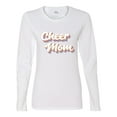 thumbnail image 2 of Wild Bobby Retro Cheer Mom Girl Sports Women Graphic Long Sleeve Tee, White, Small, 2 of 5