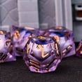 thumbnail image 4 of Cusdie Sharp Edges DND Dice, Death Peeping Eyes Liquid Core Dice, 7 PCs D&D Dice, Handcrafted Polyhedral Dice Set, for TTRPG Role Playing Game Pathfinder, 4 of 5