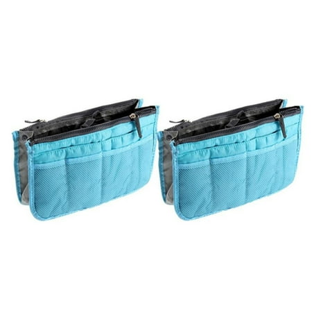 Hobo Blue Handbags - Premium New Women Travel Insert Organizer Compartment Bag Handbag Purse Large Liner Tidy Bag - Blue 1 Unit