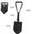 thumbnail image 2 of Sensch 60cm Folding Survival Snow Shovel with Pick, Portable Black Carbon Steel Handle, Camping Digging Tool, 2 of 7
