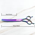 thumbnail image 2 of EXLEAF 7 Inches Curved Thinning Scissors, Dog Grooming Scissors for Home Use, Stainless Steel Pet Beauty Tools and Accessories, 2 of 7