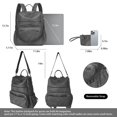 thumbnail image 4 of Women's Vintage Leather Backpack Purse,Anti‑theft Daypack Large Travel Backpack Satchel Handbag, 4 of 6