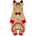 thumbnail image 2 of Coloody Dog Pajamas Christmas Costumes, Pet Cold Weather Sweater Coat Santa Claus Reindeer with Bowtie Apparel, Puppy Warm Winter Hoodie Clothes Jumpsuit, Pjs Onesie for Small Medium Dog Cats, 2 of 6