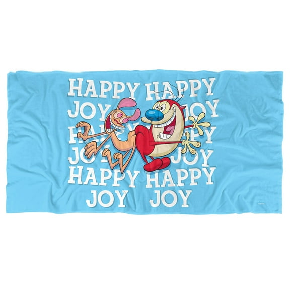 Ren and Stimpy Beach Towel, 30"x60", Happy Happy Joy Joy Beach Towel