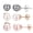 Mixed color, variant on 3 Pairs Pearl Stud Earrings for Women Gold Plated Fake Pearl Earrings for Pierced Ear, 8mm Pearl Earrings Sets (Pink White Black Pearl)
