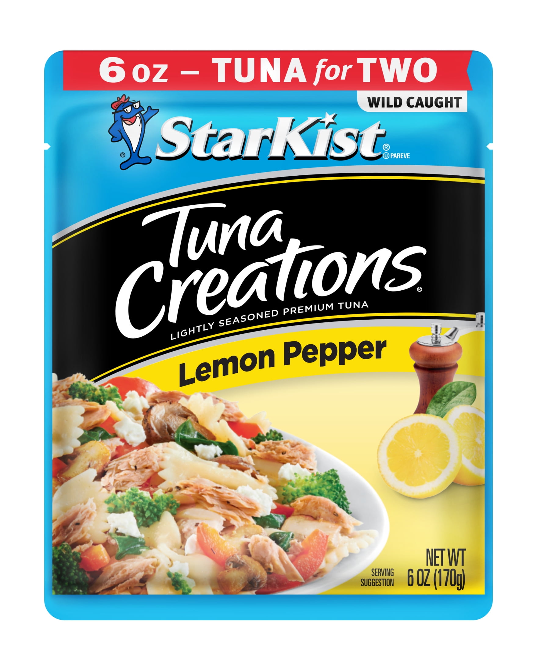 (2 pack) StarKist Tuna Creations, Lemon Pepper, 38g Protein, 6oz Pouch