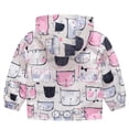 thumbnail image 2 of Hicidod Baby Jackets Hooded Long Sleeve Zip Up Windproof Thin Coats Cute Cartoon Print Casual Fall Spring Windbreaker, 2 of 7