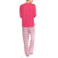 thumbnail image 2 of Hanes Women's Dreamscape Longsleeve Top and Pajama Bottom Butter Knit Sleep and Lounge Set, 2 of 3