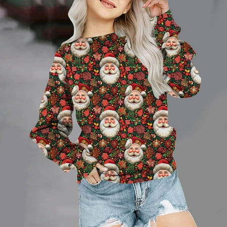 

Ganfancp Unisex Kids Christmas Ugly Sweater - Stereoscopic Embroidery Long Sleeve Top for Boys & Girls Soft Cotton-Poly Blend Clearance Sales Today Deals Prime