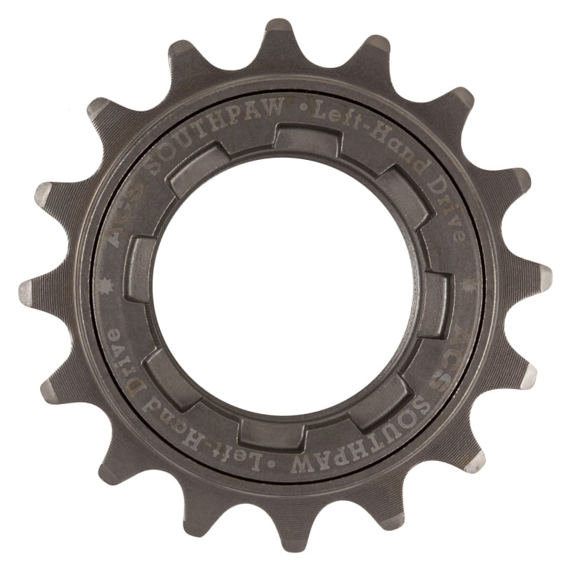 ACS Southpaw Freewheel Left Hand Drive 16t 16 Tooth 3/32 Gun Metal Bike Bicycle