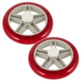 thumbnail image 4 of KAJNBN 2Pcs Red Plastic Wheels for Cart Suitable for General Users and Shopping Occasions 5.5x5.5x1.2in, 4 of 8