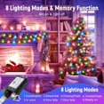 thumbnail image 2 of KOMI 2 Packs 100 LED Christmas Snowflake String Lights, 43 Ft Plug in Fairy Lights 8 Modes with Timer, Waterproof Connectable for Indoor Outdoor Holiday Birthday Wedding Party Xmas Decor Multicolor, 2 of 3