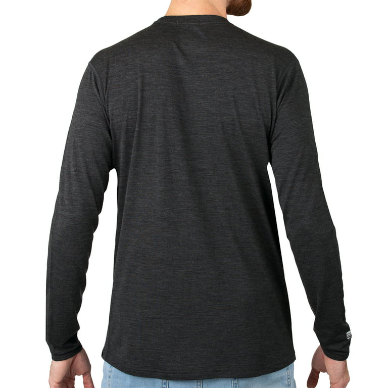 MERIWOOL Mens 100% Merino Wool Base Layer Lightweight Long Sleeve Thermal  Shirt 