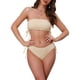 thumbnail image 1 of INSPIRAR CHIC Conjuntos de Bikini de Dos Piezas para Mujeres con Tirantes de Banda y Lazo Lateral, Parte Superior Sin Tirantes y Parte Inferior en Forma de Triángulo, 1 of 5