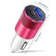 thumbnail image 3 of Cargador Rápido para Coche Con Doble USB Cargador Coche USB 3.1A para IPhone/Samsung (rosa Claro), 3 of 9