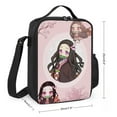 thumbnail image 2 of Kamado Nezuko Lunch Tote Bag Reusable Bento Bag Lunch Box Insulated Cooler Bag Adjustable Shoulder Bag, 2 of 8