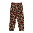 thumbnail image 5 of Xecao Rose Flowers Women's Straight Lounge Pajama Pants: The Epitome of Relaxed Sleepwear, 5 of 9
