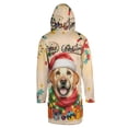 thumbnail image 2 of Merry Christmas Santa Labrador Retriever Scarf Twinkling Lights Xmas Holiday All Over Print 3D Hooded Duffle Toggle Coat Lab Dog Lover Gifts - 00022, 2 of 6