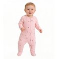thumbnail image 4 of Emy Dola 0-12M Baby Girl's Zipper One-Piece Footies 100% Cotton Newborn Bodysuit Infant Long Sleeve Fall Spring Coming Home Jumpsuit, 4 of 8