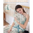 thumbnail image 5 of Teal Starfish Coastal Satin Pillowcase for Hair and Skin with Zipper, Soft Breathable Cooling Silk Pillow Cases, Summer Beach Nautical Retro Body Pillow Covers Bed Pillows 20"x54", 5 of 6