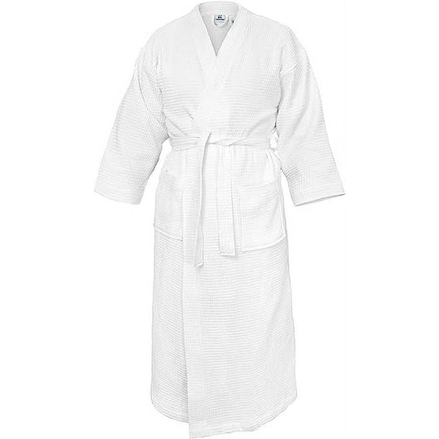 Kaufman Bathrobe Waffle Kimono Robe 100 Cotton Luxurious, Soft, Plush Unisex/One Size