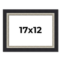 17x12 Frame Black Real Wood Picture Frame Width 2.25 Inches | Interior Frame Depth 0.5 Inches |