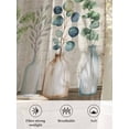 thumbnail image 6 of Sheer Curtains 45 Inch Length, Bottles and Plants Semi Sheer Curtains Light Filtering Window Treatment, Farmhouse Country Rustic Brown Wooden Plank Privacy Voile Drapes for Living Room 52x45 Inch, 6 of 7