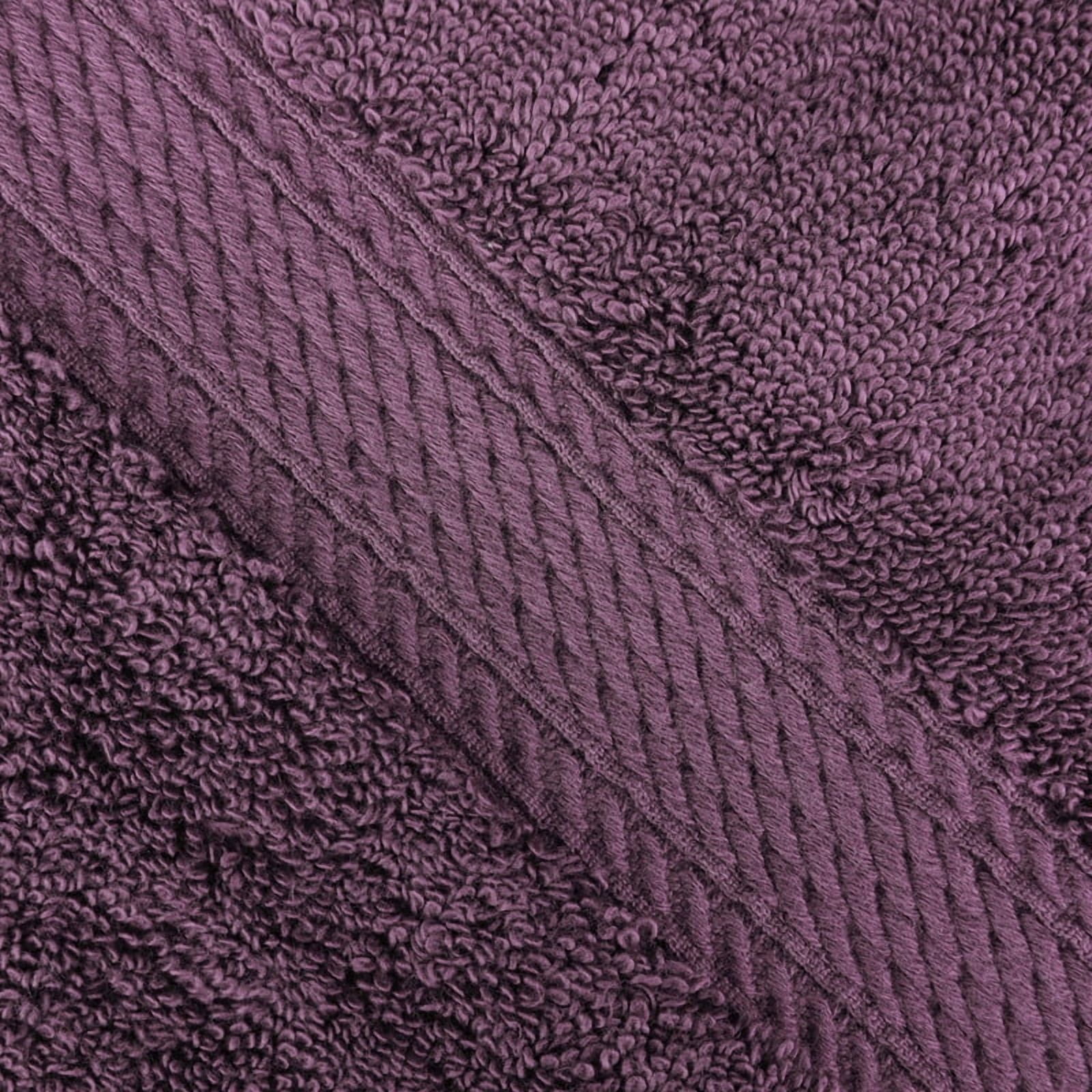 Superior Egyptian Cotton Heavyweight Face Towel Set of 6, Plum