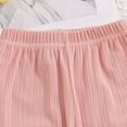 thumbnail image 4 of Lenpel Toddler Girls' Flare Pants Ribbed Elastic Waist Ruffle Hem Stretch Bootcut Pull on Trousers Bell Bottom Leggings, 4 of 5