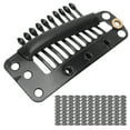 thumbnail image 4 of Clips For Hair Extensions, 100pcs 10 Teeth Wig Clip, Hair Extension Clips Stainless Steel Snap Clip 3.7 X 1.8 Cm Rubber Material, For Hair Extensions and Wig Stabilization, 4 of 7