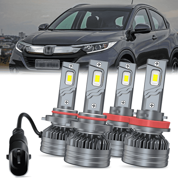 LED Headlight Bulb for Honda HR-V 2019-2022 9005 High Beam H11 Low Beam Lamp Set 6500K White