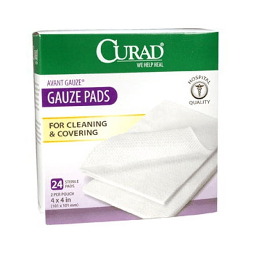 Curad Avant Gauze Pad, 4 X 4 Inches 24 Ea