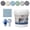 Blue, variant on Epoxy Colored Sand Floor Paint, Epoxy Floor Paint High Gloss Marble Effect Coating for Indoor and Outdoor, Wear-resistant and non slip