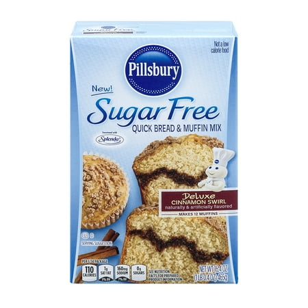 Pillsbury Sugar Free Quick Bread & Muffin Mix Deluxe Cinnamon Swirl, 16