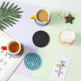 thumbnail image 4 of CCOCC 4Pcs Coasters,Heat-Resistant and Non-Slip Drink Coasters,Wide Temperature Range Silicone Coasters,Black, 4 of 5