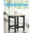 thumbnail image 7 of Outside Adirondack Square Side Table Weather Resistant Patio Table-Black, 7 of 7