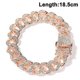 thumbnail image 2 of Cadena para hombre KAIYANG de eslabones de diamantes chapada en oro rosa 18,5 mm, 2 of 5