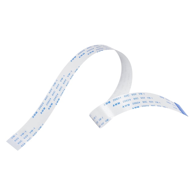 Uxcell FFC Ribbon Flat Flexible Cable 24 Pin 0.5mm 300mm (B Type) for LCD Laptop 10 Pack