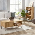 thumbnail image 2 of Mainstays Modern Hairpin Rectangle Coffee Table, Oak, 2 of 8