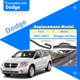 thumbnail image 2 of HAHDAXIA RAINTOK Windshield Wiper Blades Replacement for Dodge Caliber 2007 2008 2009 2010 2011 2012 Original Factory Quality Front Rear Wipers Blade Set for My Car - 24" 17" 10" (Pack of 3), 2 of 7