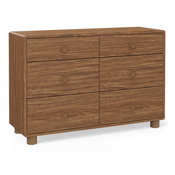 Mainstays Kids 6 Drawer Dresser, Warm Walnut