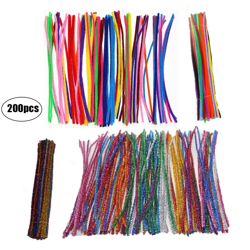 Arts Holiday Decoration Chenille Stems Pipe Cleaners,17 Colors Pipe Cleaner for DIY Crafts 120 Pcs Mixed Color Pipe Cleaners 