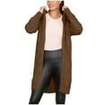 thumbnail image 2 of Cardigan Sweaters for Women Casual Solid Long Sleeve Coat Winter Sweater Jacket, 2 of 4
