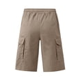 thumbnail image 5 of Men's Casual Cargo Shorts Casual Summer Hiking Shorts Bermuda Short with Pockets Chino Work Shorts with 6 Pockets Khaki L, 5 of 7
