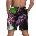 thumbnail image 3 of Kdxio Grape Print Men'S Swim Trunks With Compression Liner 7 Inch Inseam Quick Dry Swim Shorts, 3 of 7