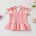 thumbnail image 5 of Girl Summer Cotton And Linen Camisole Short Shirt Shorts And Toddler Suits, 5 of 9